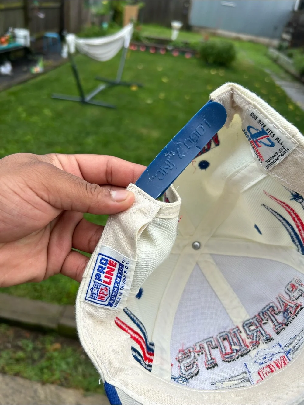 VTG New England Patriots Hat Logo 7 Athletic Foxboro Stadium Snapback 90s